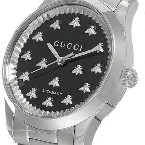 Gucci G-Timeless 38mm Auto Black Onyx Stone Dial Unisex Watch YA1264130